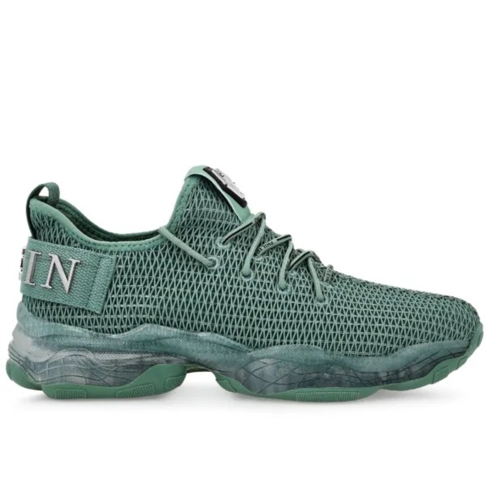 Philipp Plein Runner Hyper $hock Green Sneakers